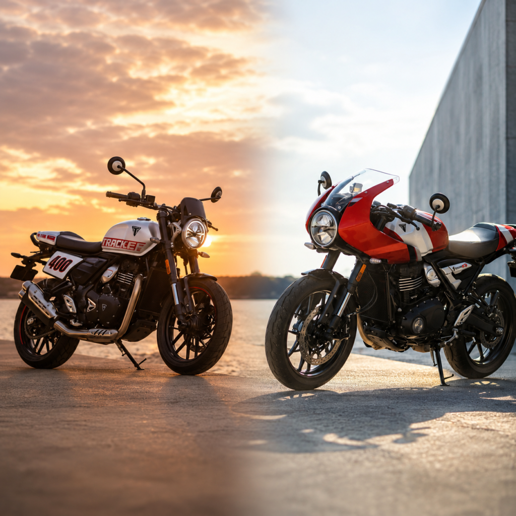 Do flat track ao café racer: Triumph lança Tracker 400 e Thruxton 400 no Brasil