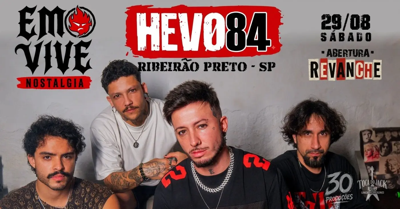 HEVO84 leva EMO VIVE Nostalgia a Ribeirão Preto neste sábado