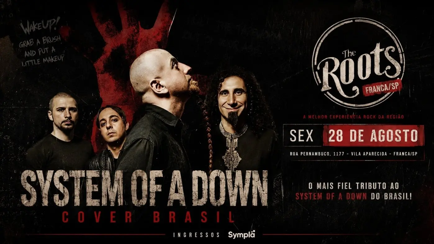 System of a Down Cover Brasil traz clássicos do SOAD a Franca nesta sexta