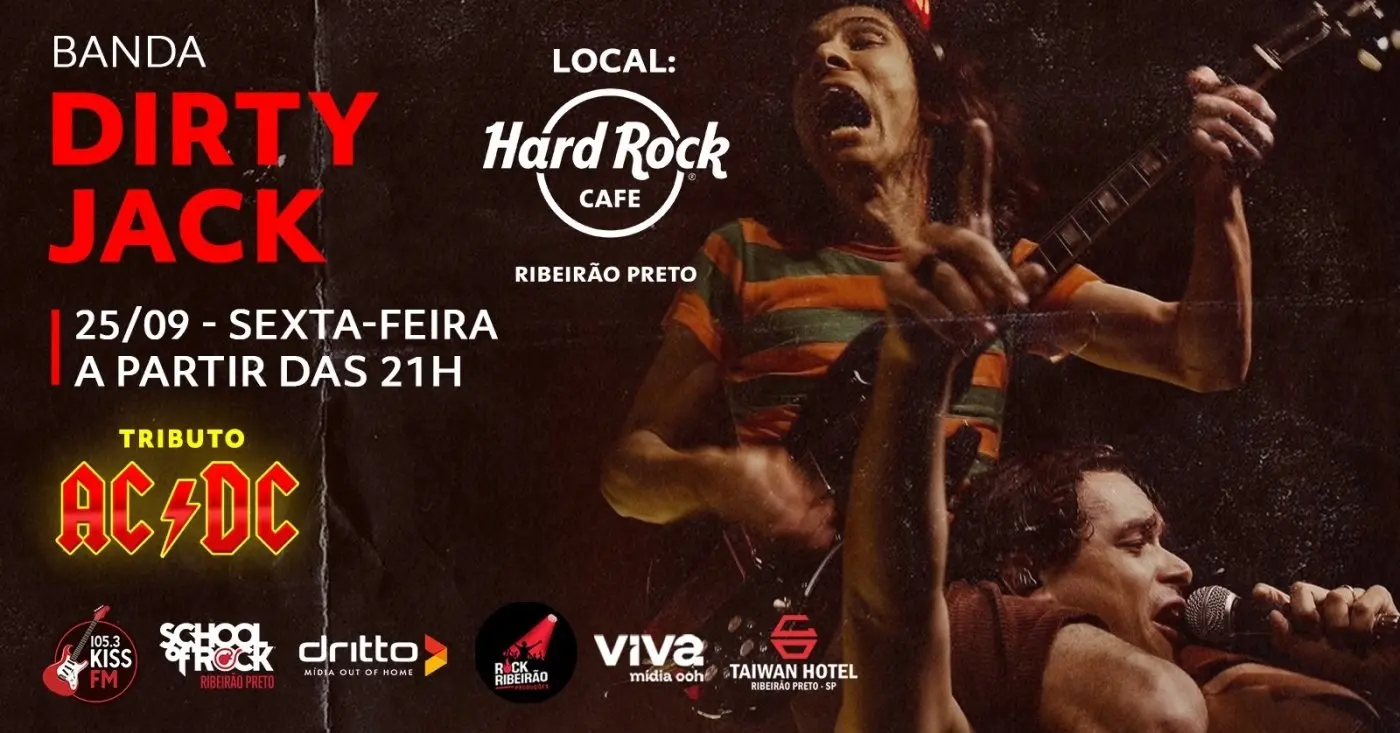 Dirty Jack leva tributo ao AC/DC ao Hard Rock Ribeirão