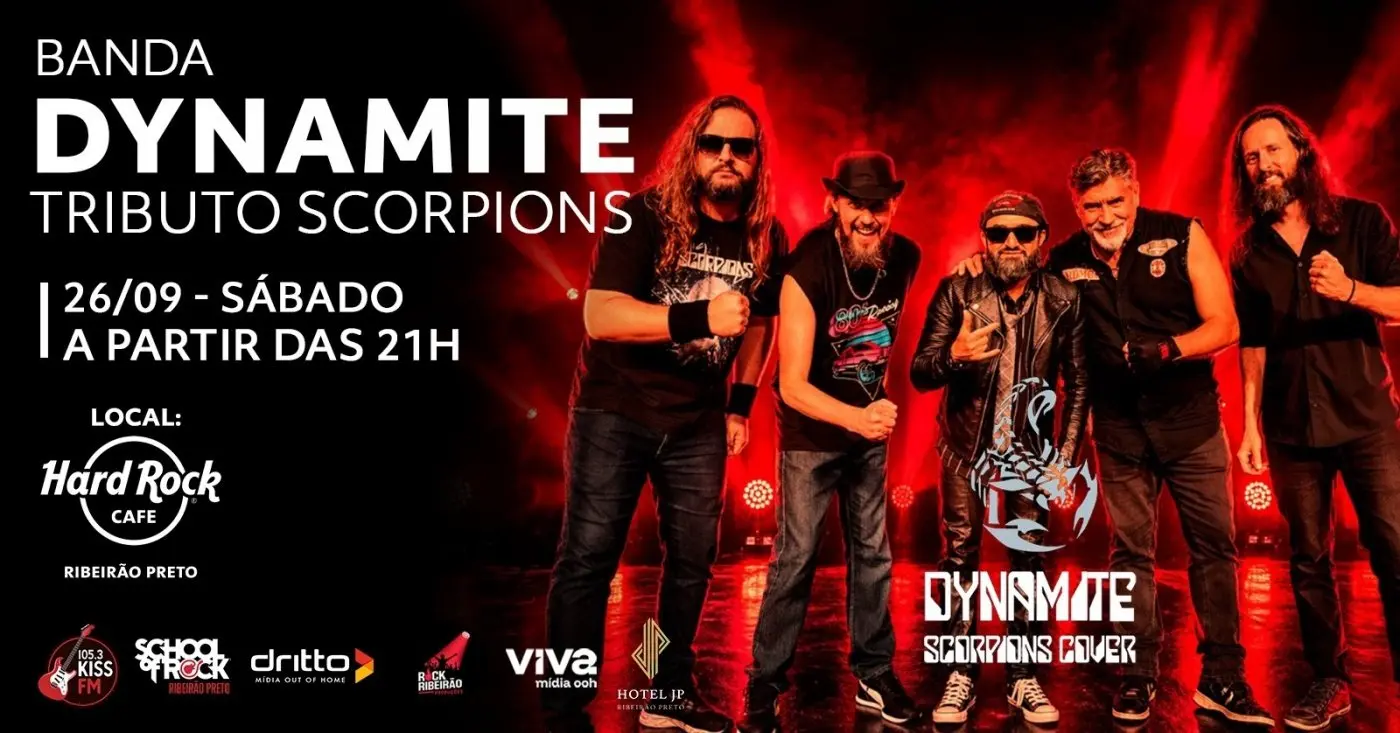 Dynamite leva tributo ao Scorpions ao Hard Rock Ribeirão