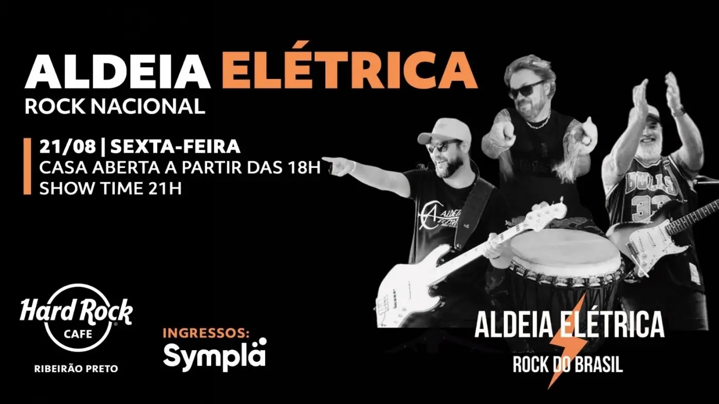 Aldeia Elétrica encerra Tour Rock do Brasil 2026 no Hard Rock Café Ribeirão