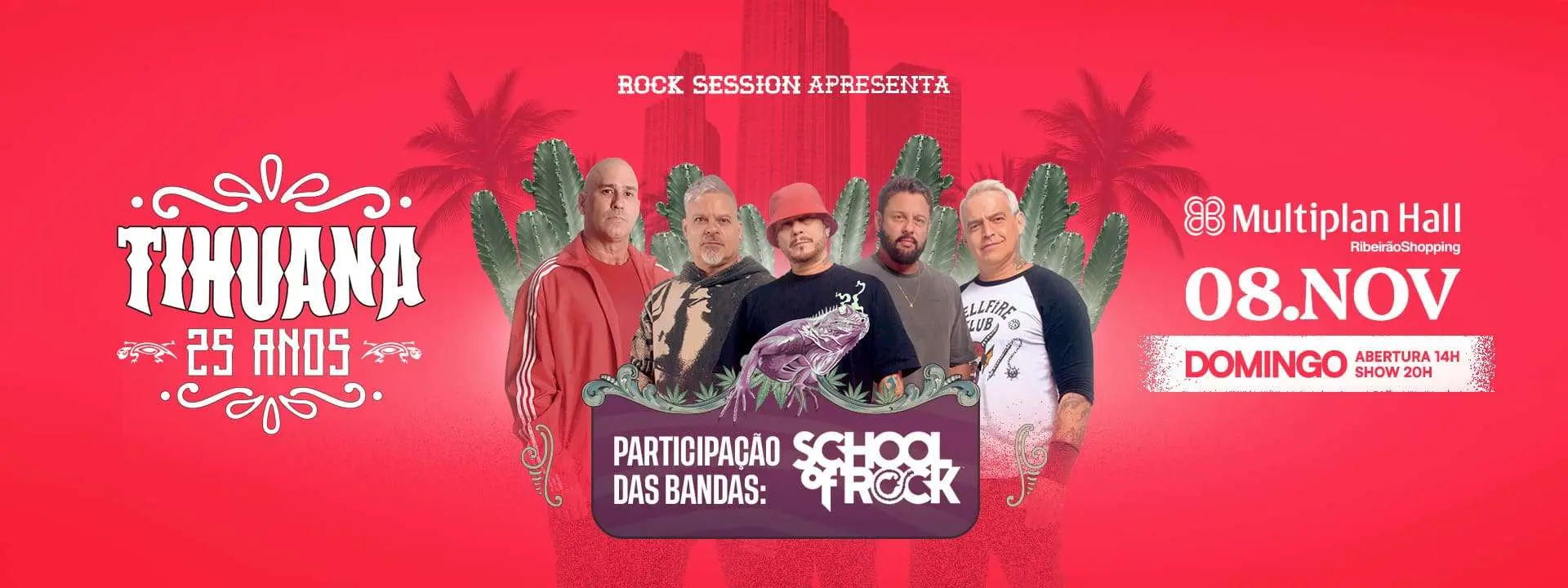 Tihuana celebra 25 anos em Ribeirão Preto com School of Rock