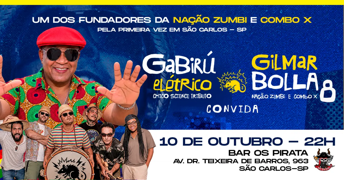 Gilmar Bolla 8 se apresenta com Gabiru Elétrico em São Carlos