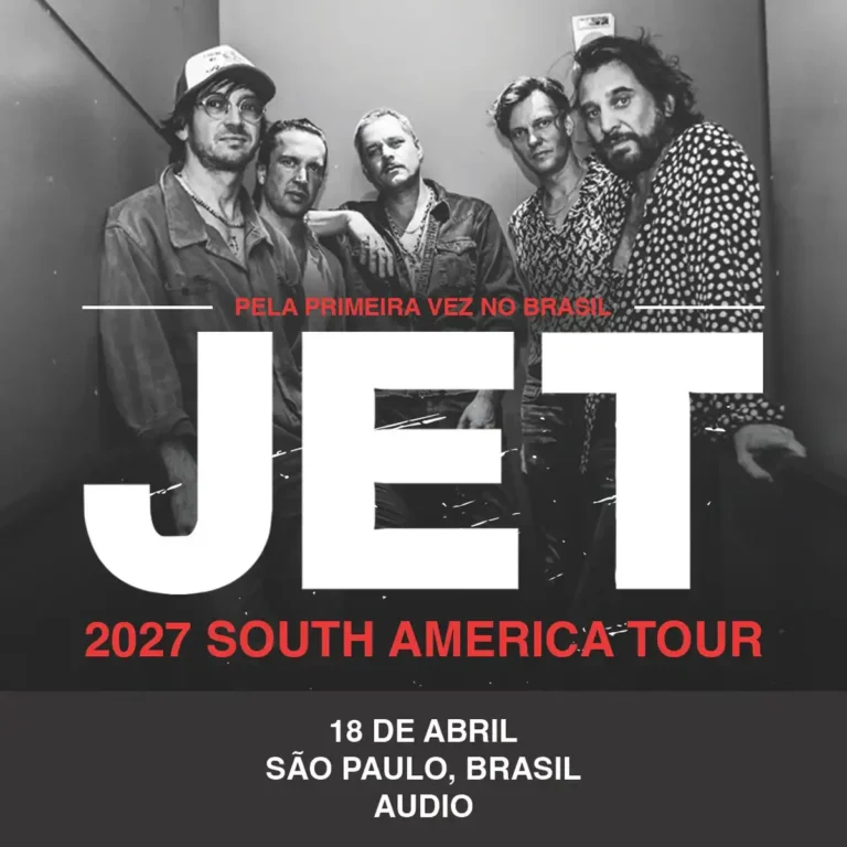 Jet anuncia primeiro show no Brasil em abril de 2027