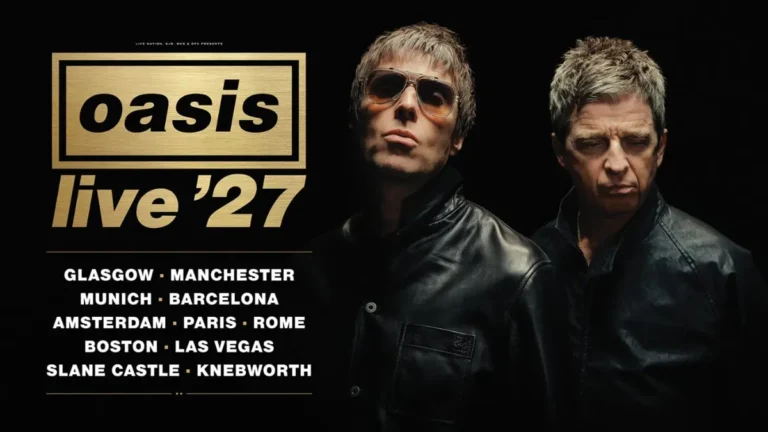 Oasis anuncia 38 shows para 2027 e retorno histórico a Knebworth